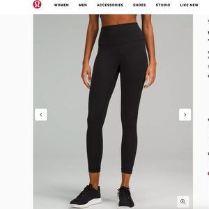 NWOT: Lululemon Wunder Under High-Rise Tight 25" Size 10 BLACK